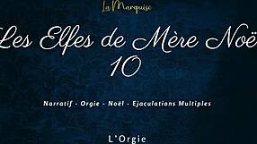 French elves dirty talk orgy with group pounding and cum everywhere