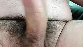 watch me stroke my huge cock while you masturbate to this porn babe