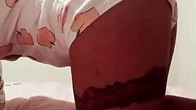 Young Mexican Bombshell's Massive Natural Tits In Passionate Goodnight Kiss