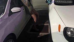 cuck watches karenkiss suck valet in party lot!