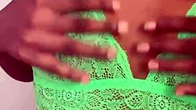 Watch Young Skinny Ebony Wife Finger Pussy to Shaking Orgasm Alone!