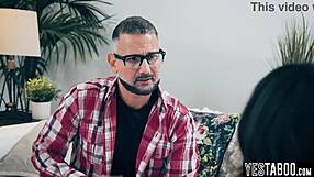 yo stepdad finally pounds my hairy teen pussy so good after all that teasing