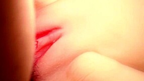 Double Penetration Stretches Cute Fuck Doll's Shaved Big Pussy Close Up with Toys
