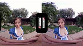 Dead or Alive Cosplay Slut Sucks Cock in VR Hardcore!