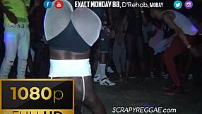 Heart racing as sexy Caribbean ladies skin out topless at wild dancehall party