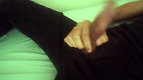 I'm moaning hard jerking my big cock in black pants after work till cum