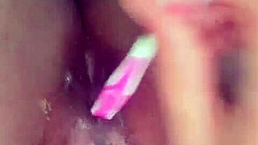 wanna feel this brush sliding deep in my tight ebony anal hole so good?