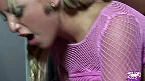 Hey, these two sexy blondes and brunettes suck his cock bent over in the car!