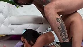 Chloe Amour chokes on deep throat fucking big cock