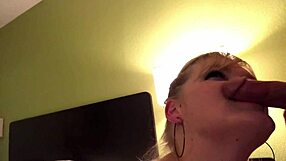 Jenna Jaymes gags on huge cock deepthroating before massive facial cumshot