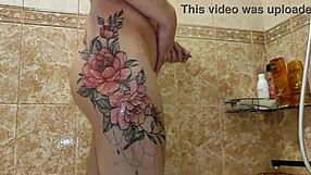 my solo shower masturbation session gets wild with moans and squirting before i unleash that golden shower on my wet hairy pussy