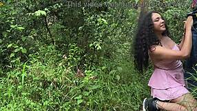 I grabbed that milf's fat ass in the woods and she squirted on my bbc