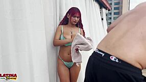scarlette flame's teen pussy creampied by fat cock in casting