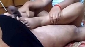 Horny Indian bhabhi takes anal assfucking and pussy creampie from big cock couple