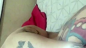 my big tattooed ass bounces on neighbor's penis outdoors filling shaved vagina with hot milk cum