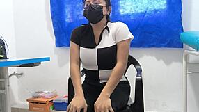 curvy latina cholita bends over flashing her shaved pussy closeup