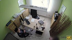 french babe, wanna see her repay loan with wet pussy fuck?