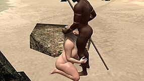 curvy tourist hooked on throbbing bbc in steamy 3d hentai animation