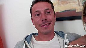 blonde housewife takes huge black cock while cuck hubby watches?!