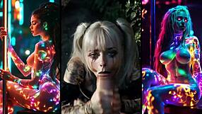 Cum blasts hit pregnant oiled beauty's face slow jam