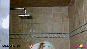 Picture Perfect Blonde Enjoys Steamy Shower Casting
