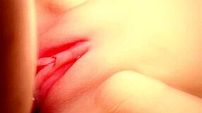 Double Penetration Stretches Cute Fuck Doll's Shaved Big Pussy Close Up with Toys