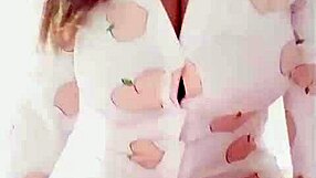 Young Mexican Bombshell's Massive Natural Tits In Passionate Goodnight Kiss