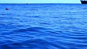 Mature babe poses in bikini on Volga River boat ride