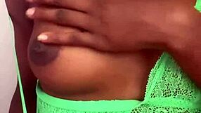 Watch Young Skinny Ebony Wife Finger Pussy to Shaking Orgasm Alone!