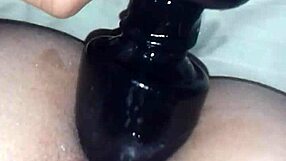 Jimena Simpson Tranny Pounds Black Dildo Deep in Ass