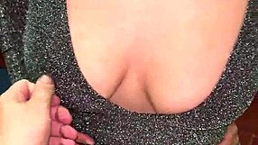 Fat beauty bends in sparkly dress for doggystyle ass pounding at party