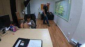 nataly dewalt's skinny milf body gags on cock during hardcore casting choke