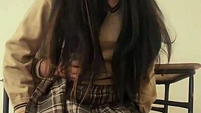 hey pull down that skirt quick before they spot us fucking hard in this empty classroom