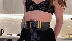 Watch this wild crossdresser Iskra unleash an amazing cumshot in total fetish humiliation