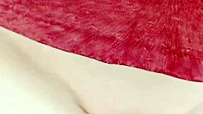 mature wife's huge shaved pussy lips grind and flash wet