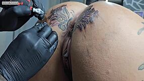Hey, did you see how my tattoo around my ass got bigger now after modifying it for that huge black cock creampie?