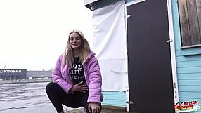 German scout charms big saggy titted nurse naomi into wild casting fuck