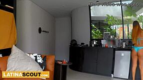 big tits latina teen slurps massive cock in sloppy pov deepthroat close-up!