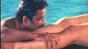 i'm watching this unmarried hot indian couple tease their big tits at the pool