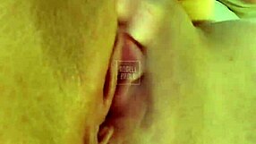 the cute big-ass princess spreads her pink pussy close-up for soft teasing fun