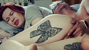 oh god my redhead stepmom's pussy gets pounded so rough she screams for more cum!!