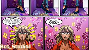 What happens when charlotte's giantess ass and tits inflate huge during cowgirl ride?