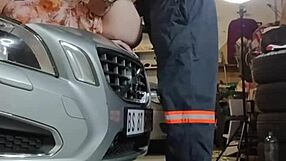 BellaJames Breaks Down Needing Cash so Mechanic Rips Clothes for Tight Pussy Fuck!