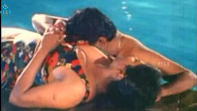 i'm watching this unmarried hot indian couple tease their big tits at the pool
