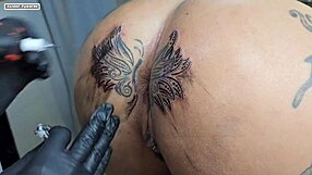 Hey, did you see how my tattoo around my ass got bigger now after modifying it for that huge black cock creampie?