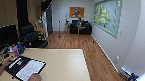 nataly dewalt's skinny milf body gags on cock during hardcore casting choke