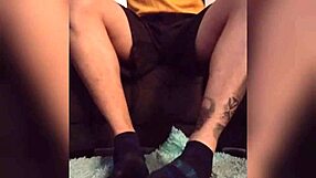 tomas styl's sweaty feet after a long day walk look so tempting...