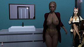 nayas adventures episode 2 busty milf showers then rides monster cock cowgirling to orgasm