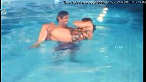 i'm watching this unmarried hot indian couple tease their big tits at the pool