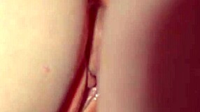 semen drips forever between her puffy pussy lips